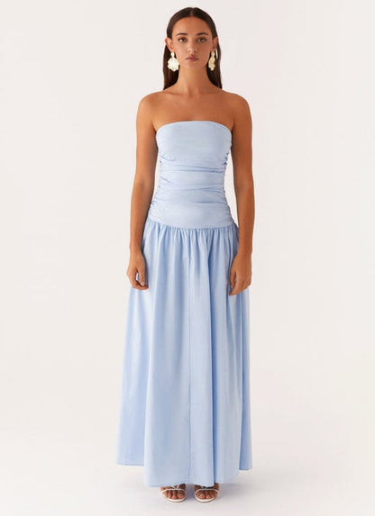 Coralia | Sleeveless Maxi Dress in Blue