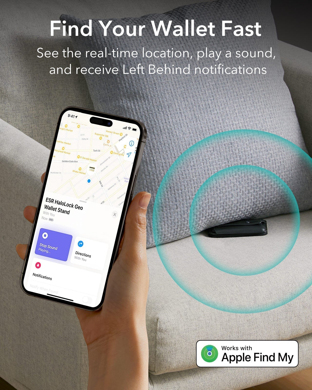 Lockoy™ MagSafe Finder Wallet and Stand