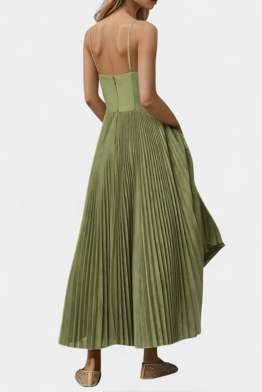 Liora | Women’s Off-Shoulder Green Maxi Dress